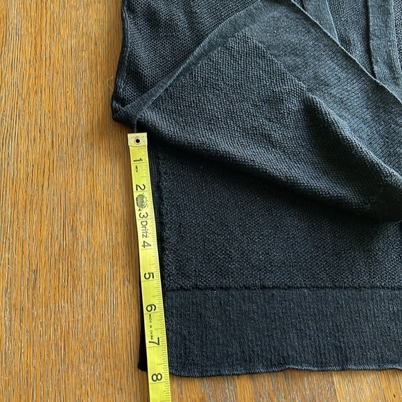 Talbots Women’s Petite 100% linen Black Cardigan size petite Short Sleeves - Picture 10 of 15